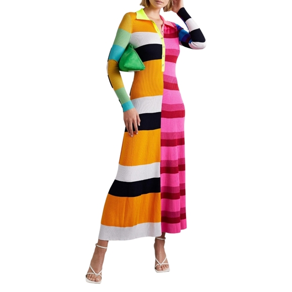 Christopher John Rogers Dresses & Skirts - CHRISTOPHER JOHN ROGERS Colorblock Polo Maxi Dress